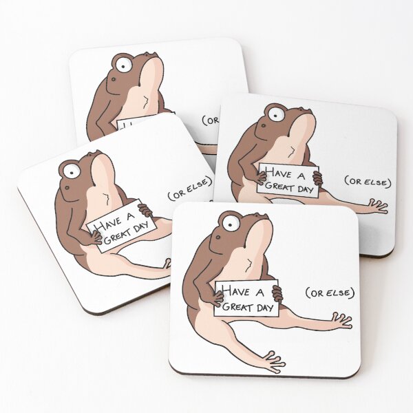 Item preview, Grumpy Passive Aggressive Sitting Frog - Have a great day or else designed and sold by EmHurst10.