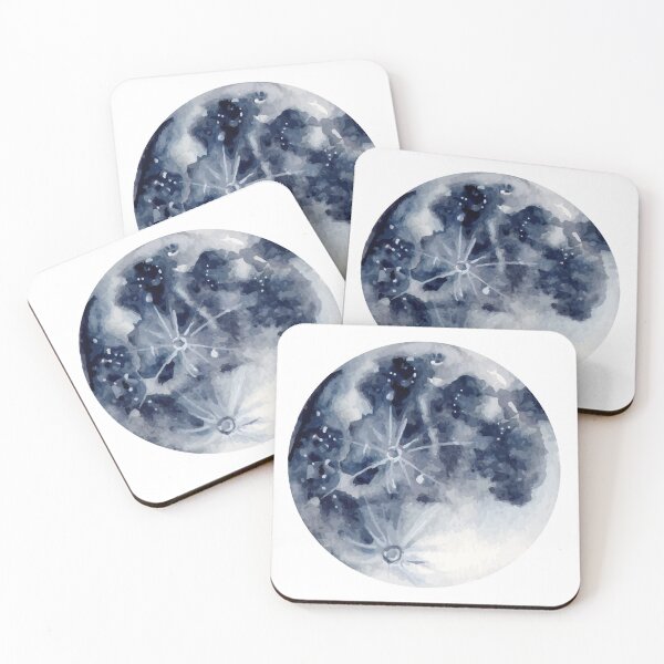 Item preview, Full Moon in Watercolor  designed and sold by Harpley Design Studio.