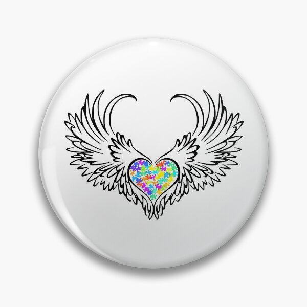Item preview, Autism Puzzled Heart Angel Wings #5 designed and sold by Hypnotees.