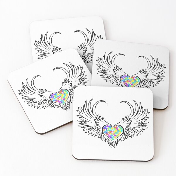 Item preview, Autism Puzzled Heart Angel Wings #5 designed and sold by Hypnotees.