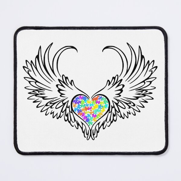 Item preview, Autism Puzzled Heart Angel Wings #5 designed and sold by Hypnotees.