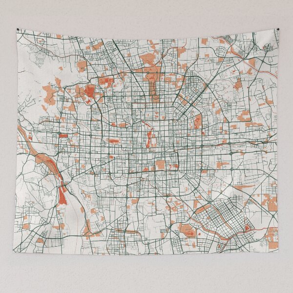 Item preview, Mapa de la ciudad de Beijing de China - Bohemio designed and sold by deMAP.