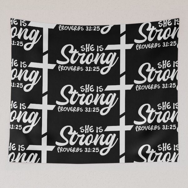 Item preview, She is strong - proverbs 31:25 designed and sold by JaMatt1983.