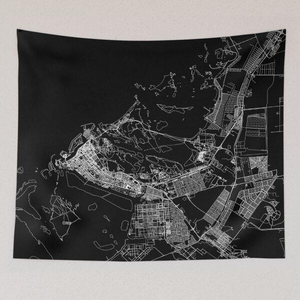 Item preview, Abu Dhabi Black Map designed and sold by multiplicitymap.