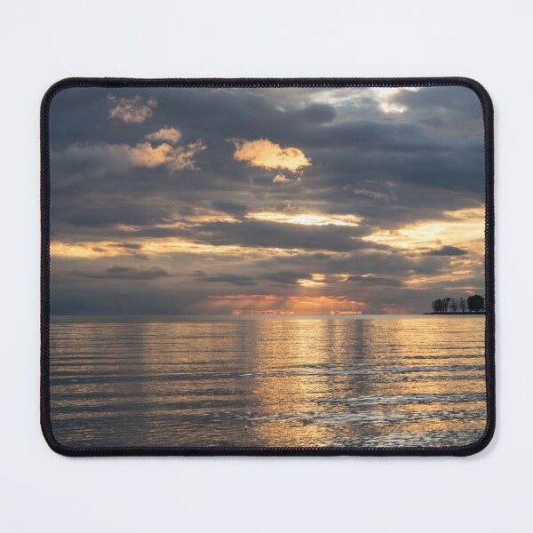 Item preview, Silky Ripples and Sky Drama - Sunset at Lorraine Bay Lake Erie North Shore designed and sold by Georgia Mizuleva.
