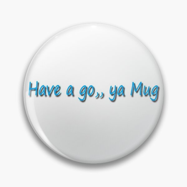 Item preview, Have a Go Ya Mug in blue designed and sold by Huskyyy Designs.
