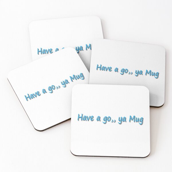 Item preview, Have a Go Ya Mug in blue designed and sold by Huskyyy Designs.