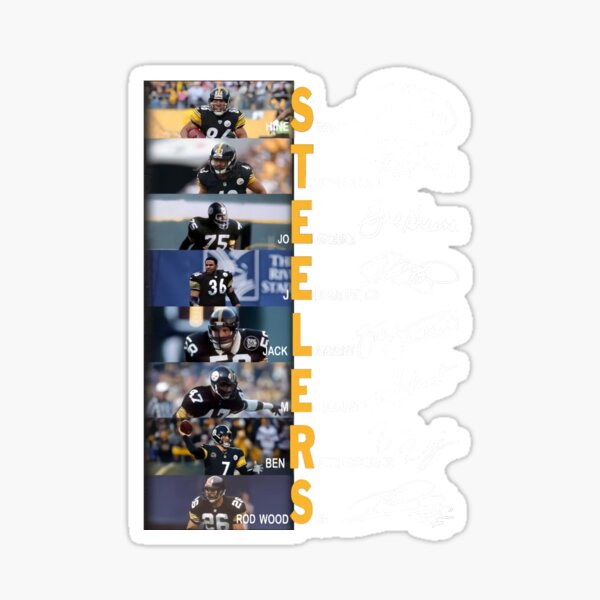 Pittsburgh Steelers Legends Jack Lambert Hines Ward Joe Greene Troy  Polamalu Jerome Legends Signature Shirt Sticker