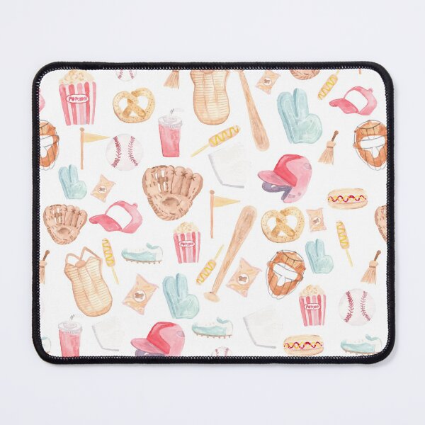 Item preview, Watercolor Baseball Pattern designed and sold by Harpley Design Studio.