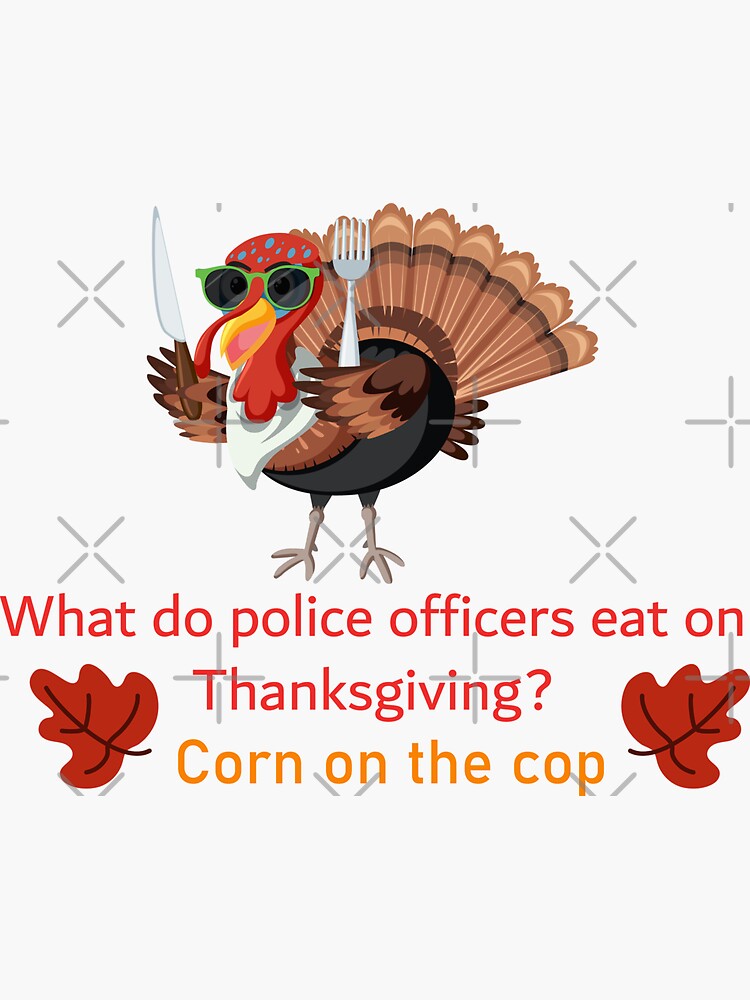 : Police Turkey T-Shirt Funny Thanksgiving Shirt For