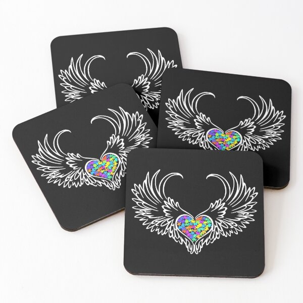 Item preview, Autism Puzzled Heart Angel Wings #6 designed and sold by Hypnotees.