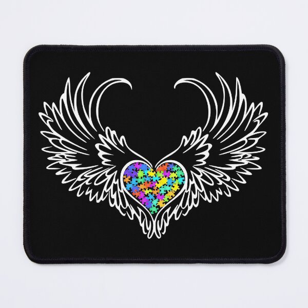 Item preview, Autism Puzzled Heart Angel Wings #6 designed and sold by Hypnotees.