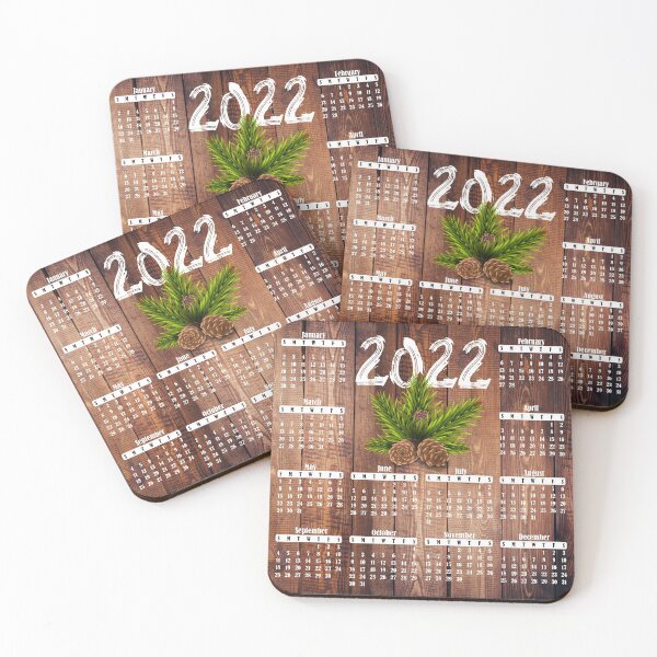 Item preview, Wood Photo Background Annual 2022 Calendar designed and sold by PinkPandaDesign.