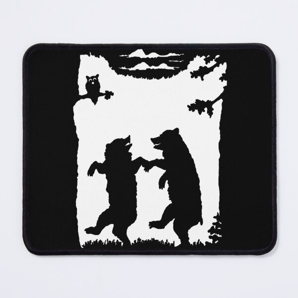 Item preview, Black White Silhouette Dancing Bears Under Trees  designed and sold by DeerSpirit.
