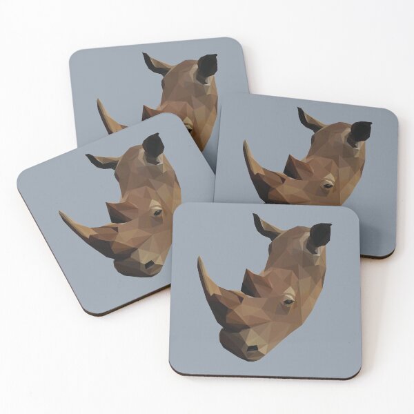 Item preview, Low poly  Brown Rhino designed and sold by ErinFCampbell.