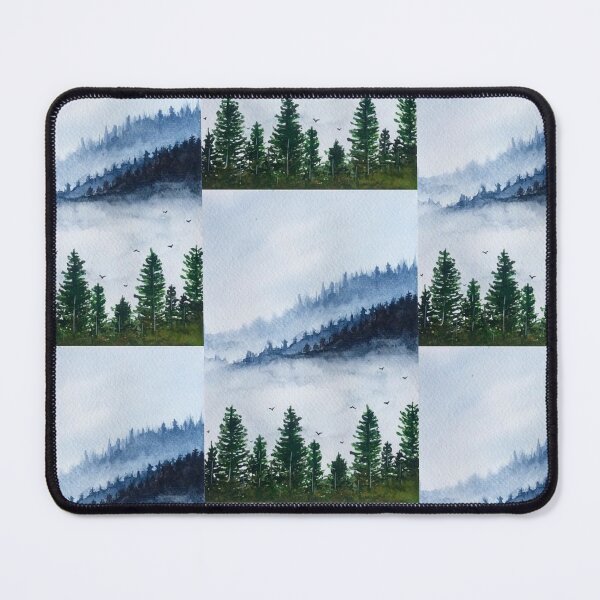 Item preview, Foggy mountains landscape designed and sold by TaniaCanvasLife.