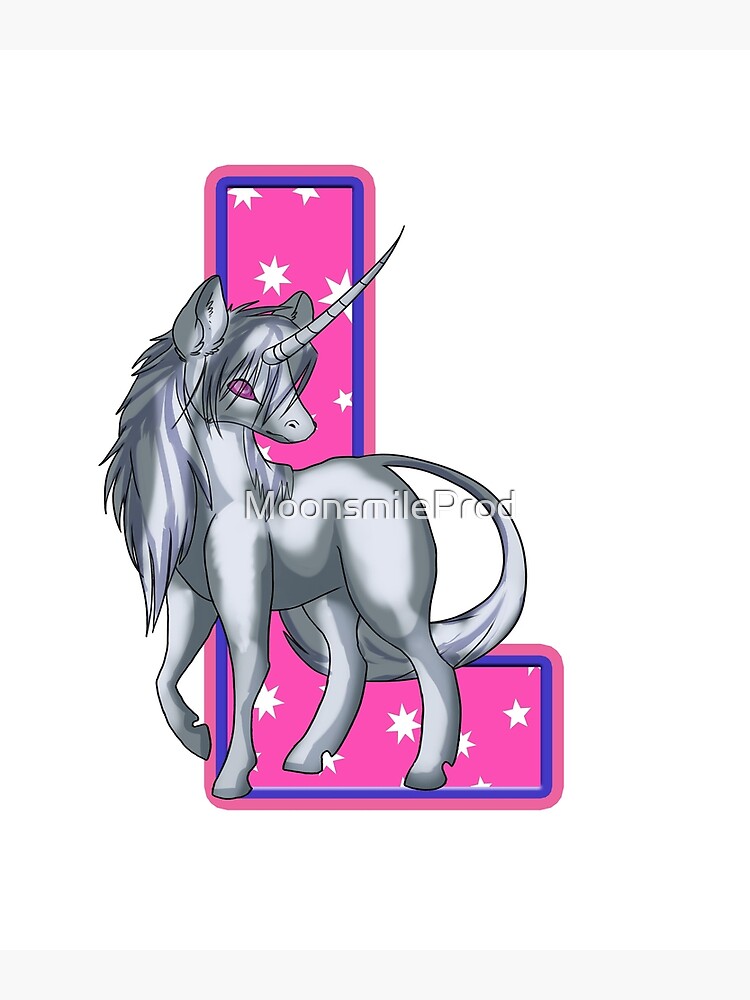 "Unicorn Letter L" Poster For Sale By MoonsmileProd | Redbubble