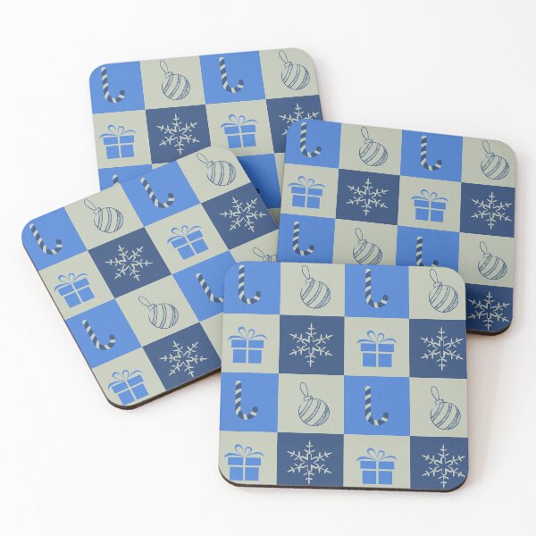 Item preview, Blue Christmas Grid Pattern  designed and sold by trendingatees.