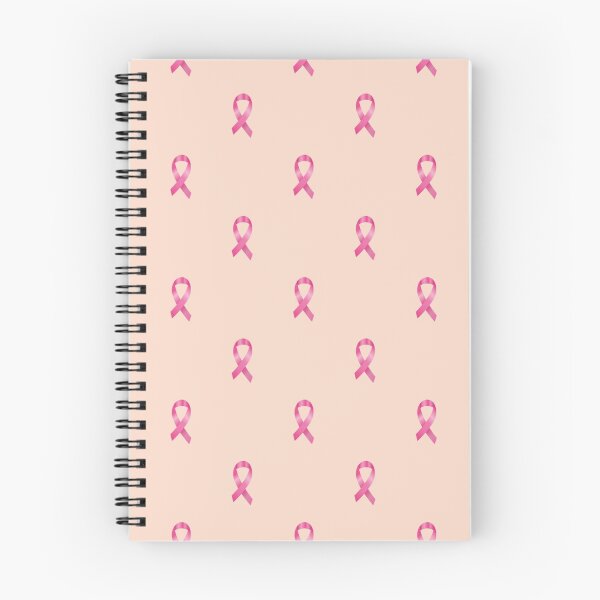 Aperçu de l'œuvre Modèle avec des rubans roses contre le cancer du sein sur un fond d'abricot créée et vendue par Traida.