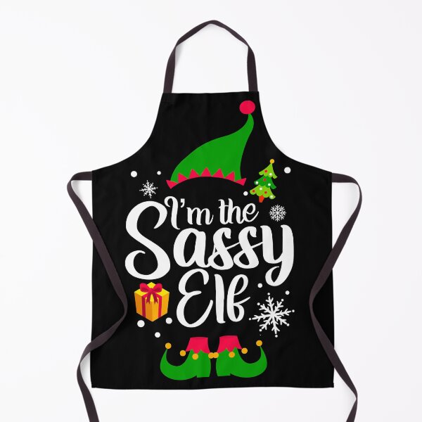 Aperçu de l'œuvre Pyjama de fête de Noël assorti pour groupe familial Je suis l'elfe impertinent créée et vendue par Mixture-DESIGN.