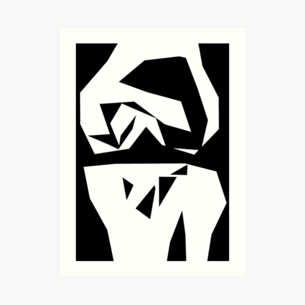 "Cutting Edge" Abstract Knee Replacement Design by Jenny Meehan Art Print