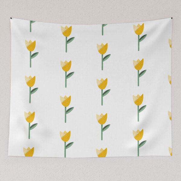 Item preview, Yellow Origami Tulip Textured Flower designed and sold by Georgia Hamilton.