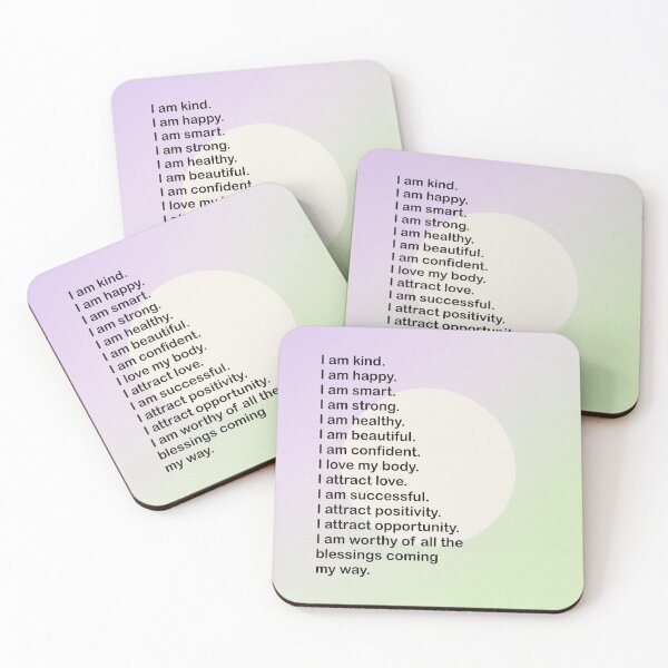 Item preview, Self Love Affirmations in Purple & Green designed and sold by BohomadicStudio.