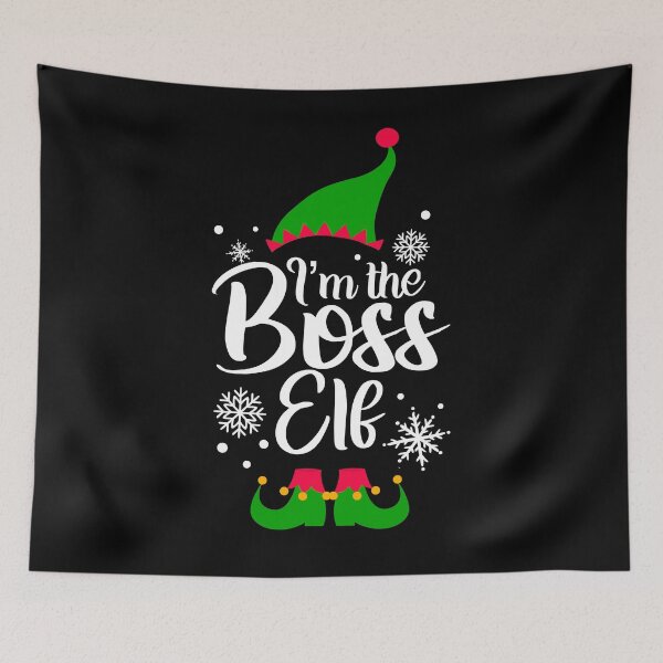 Item preview, Im The Boss Elf Matching Family Group Christmas Party Pajamas designed and sold by Mixture-DESIGN.
