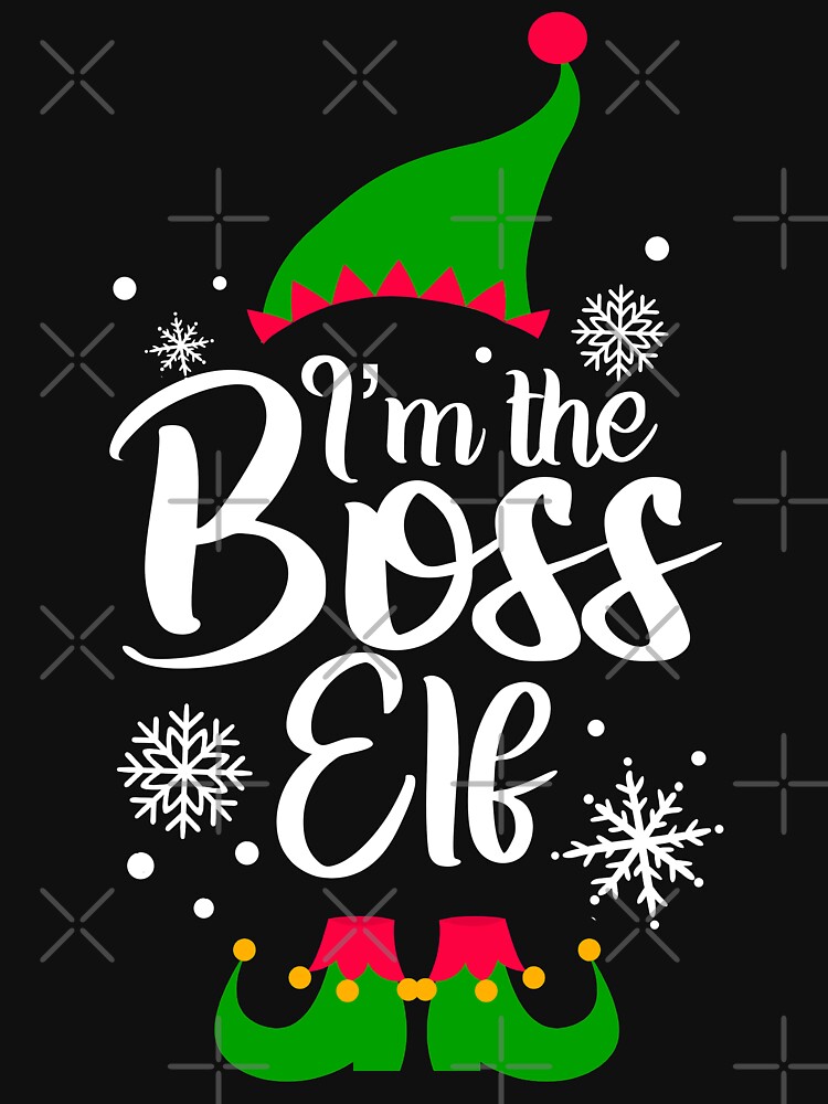 Boss Elf Matching Family Group Christmas Party Pajama T-Shirt Boss Elf Matching Family Group Christmas Party Pajama T-Shirt