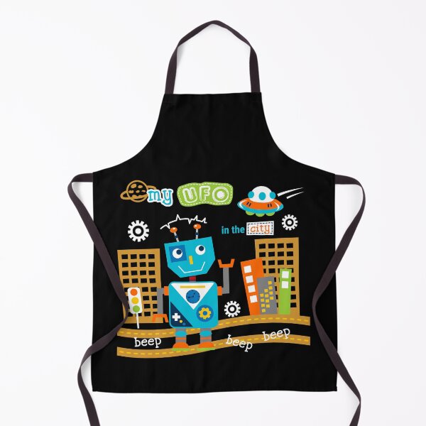 Item preview, Funny Robot and UFO designed and sold by innazimovec.