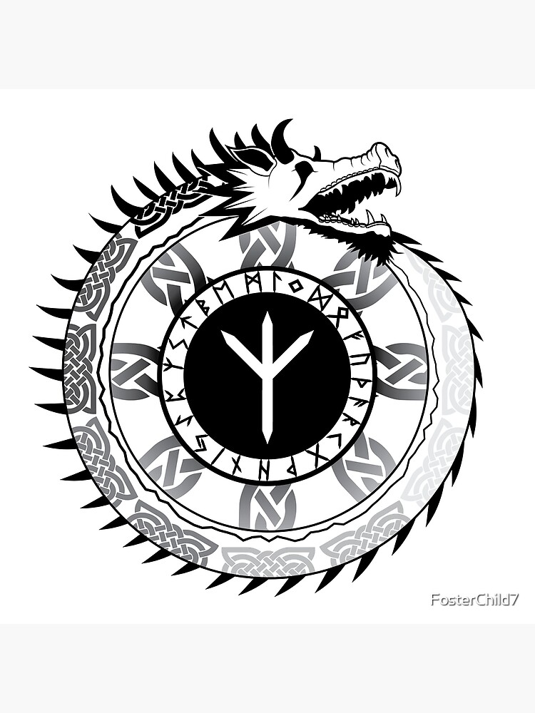 “Jormungandr /// Rune I (Variant I)” Poster by FosterChild7 | Redbubble