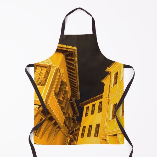 Item preview, Golden Yellow Night - Elegant Revival Facades and Oriel Windows designed and sold by Georgia Mizuleva.