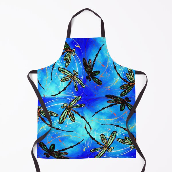 Item preview, Dragonfly Flight Neon Blue designed and sold by lyndseyart.