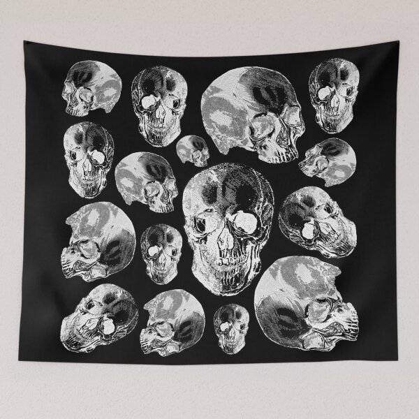 Item preview, Group Of Human Skulls Vintage Illustration Line Drawing designed and sold by TrulyEpoque.