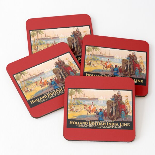 Item preview, HOLLAND BRITISH INDIA LINE :Vintage Advertising Print designed and sold by posterbobs.