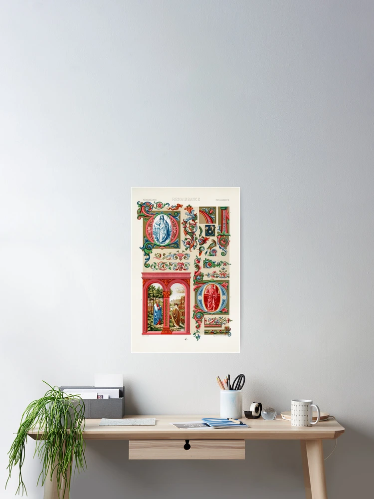 Thumbnail 2 of 3, Poster, Albert Racinet - Vintage Renaissance Pattern designed and sold by FrostMintStudio.