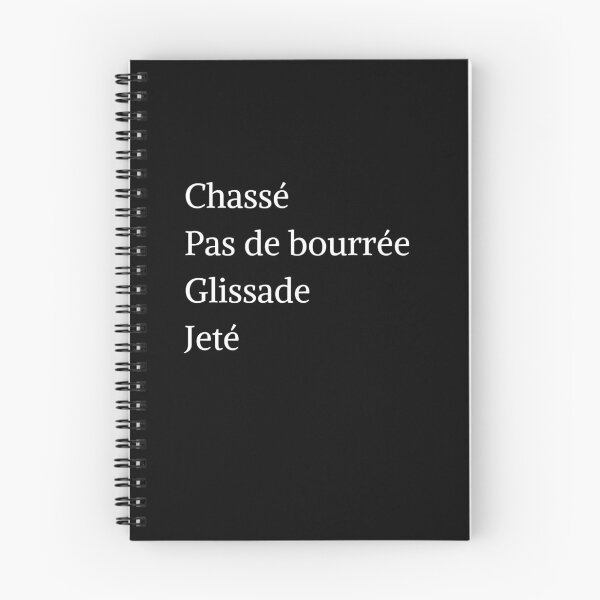 Item preview, Chassé, Pas de bourrée, Glissade, Jeté - Ballet Steps (Black) designed and sold by MonDesigns.