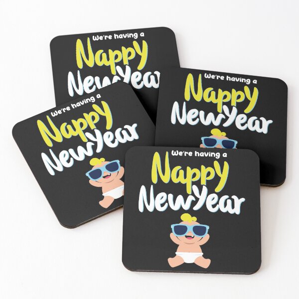 Item preview, Nappy New Year! Expecting Pregnant newborn funny Happy New Year  designed and sold by w1ckerman.