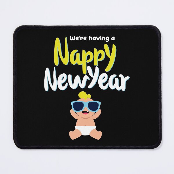Item preview, Nappy New Year! Expecting Pregnant newborn funny Happy New Year  designed and sold by w1ckerman.