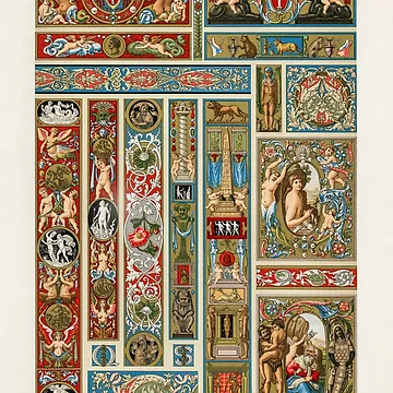 Artwork thumbnail, Albert Racinet - Vintage Renaissance Pattern  by FrostMintStudio