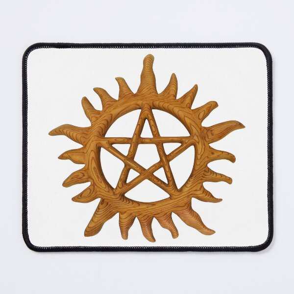 Item preview, Sunburst Pentacle Wood  Anti-Possession Symbol designed and sold by SignsOfSpirit.