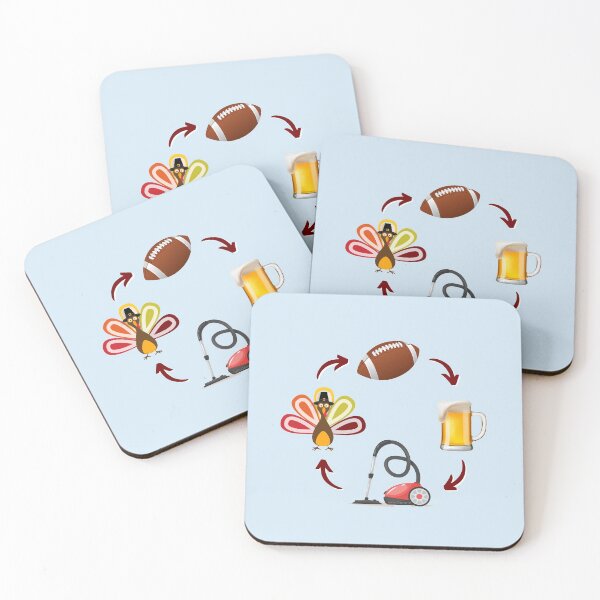 Item preview, Thanksgiving Repeat Novelty Turkey Football Beer Cleaning designed and sold by SavvyCleaner.