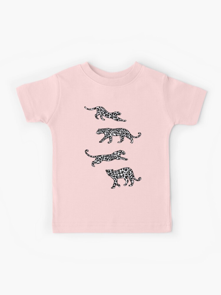 Leopard Shapes Pattern, Black and White, on Grey 