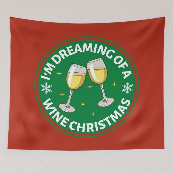 Item preview, Im Dreaming of a Wine Christmas (Green) - Funny Wine Puns - Christmas Gift for Wine Lovers who like alcoholic jokes designed and sold by CaitU.