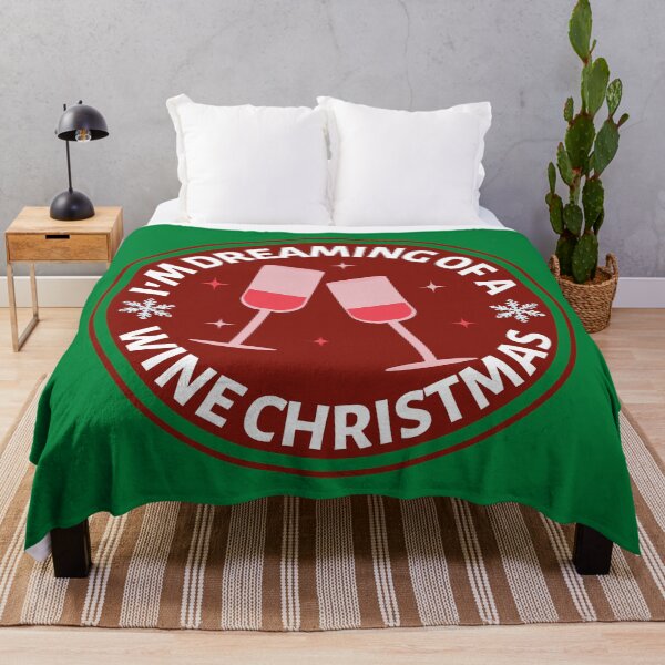 Item preview, Im Dreaming of a Wine Christmas (Red) - Funny Rose Wine Puns - Christmas Gift for Pink Wine Lovers who like alcoholic jokes designed and sold by CaitU.