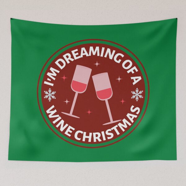 Item preview, Im Dreaming of a Wine Christmas (Red) - Funny Rose Wine Puns - Christmas Gift for Pink Wine Lovers who like alcoholic jokes designed and sold by CaitU.