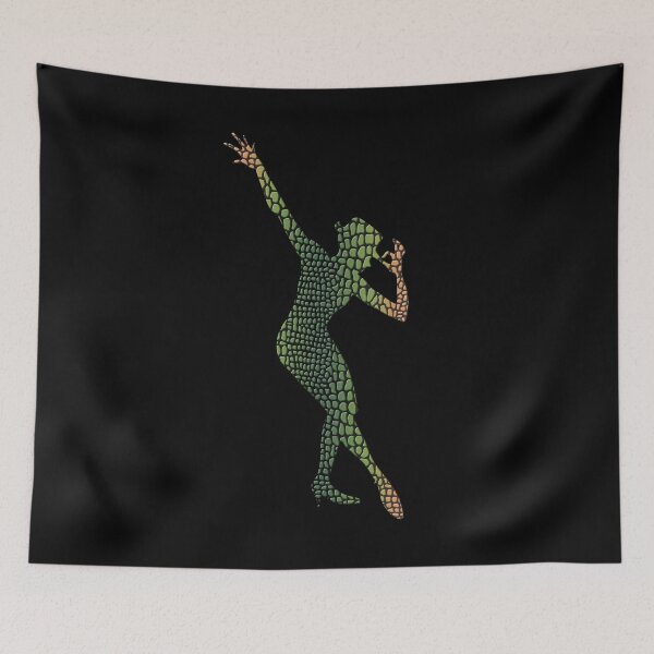 Item preview, JAZZ DANCER SILHOUETTE - SNAKE LIZARD REPTILE TEXTURE designed and sold by KoolDsignsDANCE.