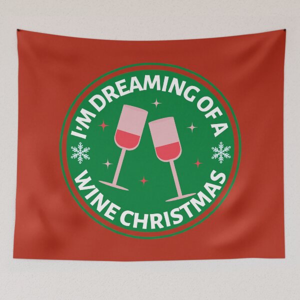 Item preview, Im Dreaming of a Wine Christmas (Green) - Funny Rose Wine Puns - Christmas Gift for Pink Wine Lovers who like alcoholic jokes designed and sold by CaitU.