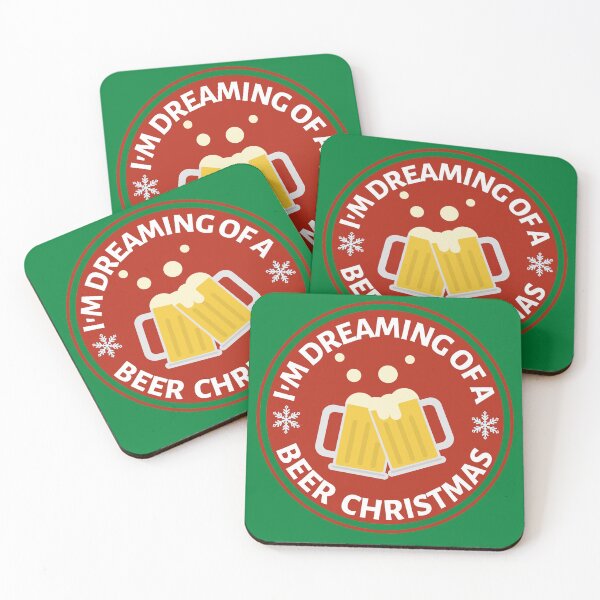 Item preview, Im Dreaming of a Beer Christmas (Red) - Funny Christmas Beer Puns - Gift for Beer Lovers who like alcohol jokes designed and sold by CaitU.
