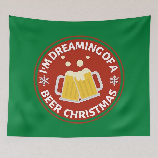 Item preview, Im Dreaming of a Beer Christmas (Red) - Funny Christmas Beer Puns - Gift for Beer Lovers who like alcohol jokes designed and sold by CaitU.